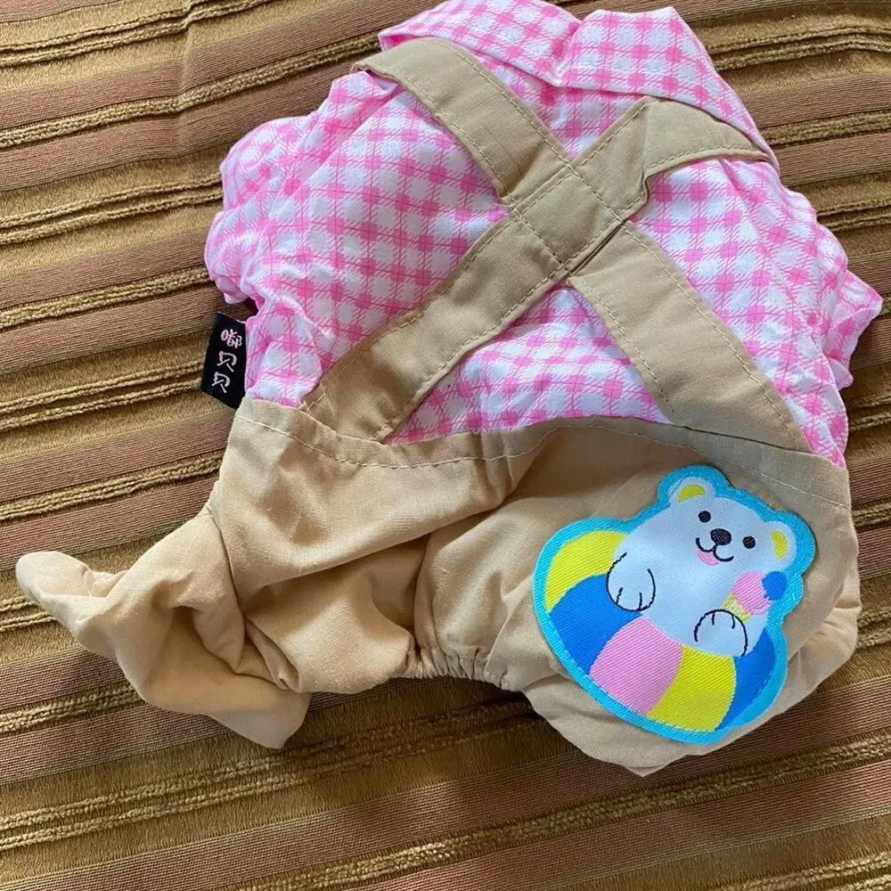 Dog Outfit Dress-Up XS Pink/Blue Khaki Girl Boy Trouser Pants Shirt Clothing